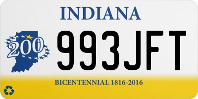 IN license plate 993JFT