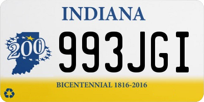 IN license plate 993JGI