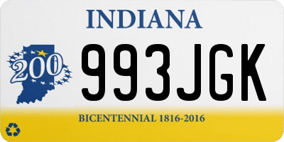 IN license plate 993JGK