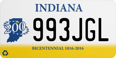 IN license plate 993JGL