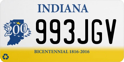 IN license plate 993JGV