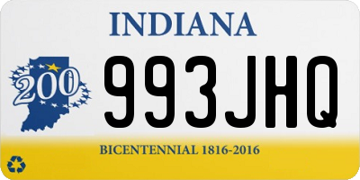 IN license plate 993JHQ