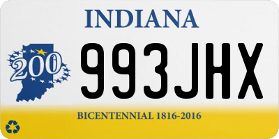 IN license plate 993JHX