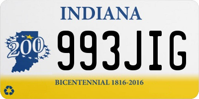 IN license plate 993JIG