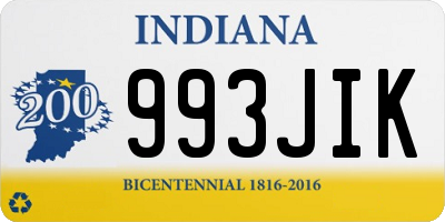 IN license plate 993JIK