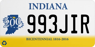 IN license plate 993JIR