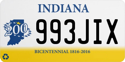 IN license plate 993JIX