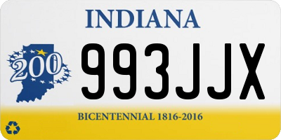 IN license plate 993JJX