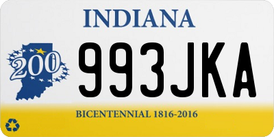 IN license plate 993JKA