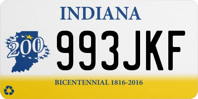 IN license plate 993JKF