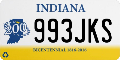 IN license plate 993JKS