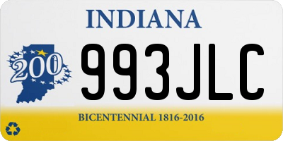 IN license plate 993JLC