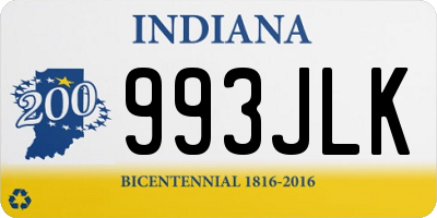 IN license plate 993JLK