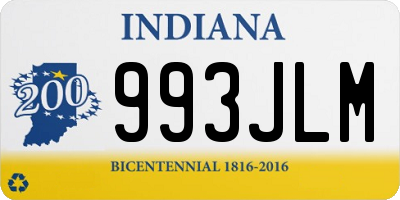 IN license plate 993JLM