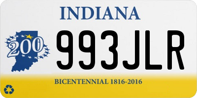 IN license plate 993JLR