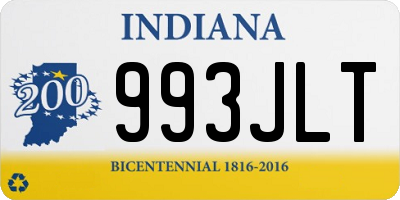 IN license plate 993JLT