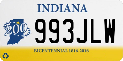 IN license plate 993JLW