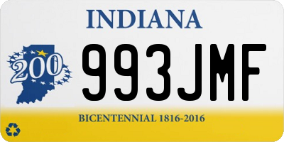 IN license plate 993JMF