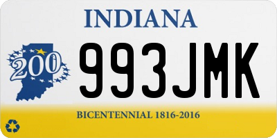 IN license plate 993JMK