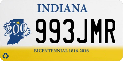 IN license plate 993JMR