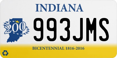 IN license plate 993JMS