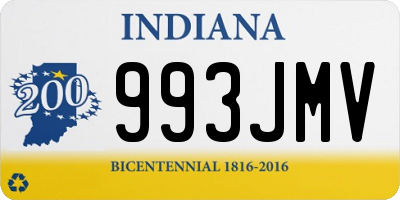 IN license plate 993JMV