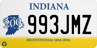 IN license plate 993JMZ