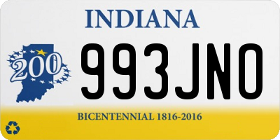 IN license plate 993JNO
