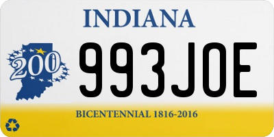 IN license plate 993JOE