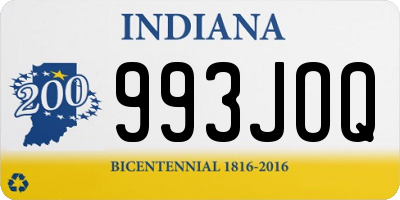 IN license plate 993JOQ