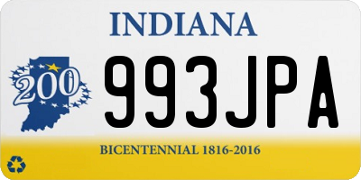 IN license plate 993JPA