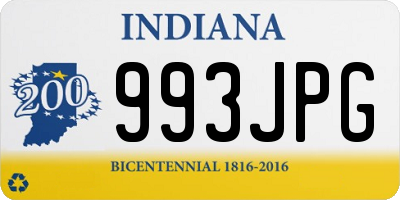 IN license plate 993JPG