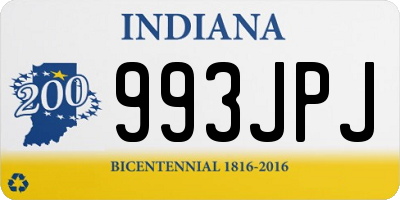 IN license plate 993JPJ