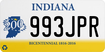 IN license plate 993JPR