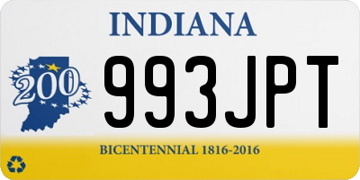 IN license plate 993JPT