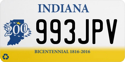 IN license plate 993JPV