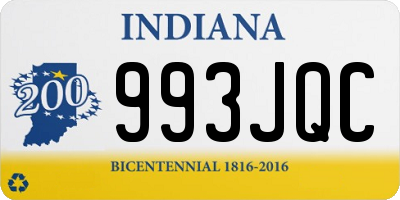 IN license plate 993JQC