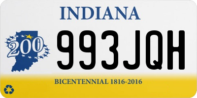 IN license plate 993JQH