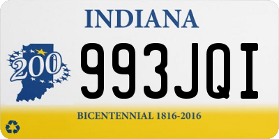 IN license plate 993JQI