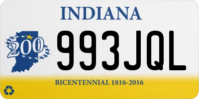 IN license plate 993JQL