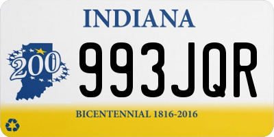 IN license plate 993JQR