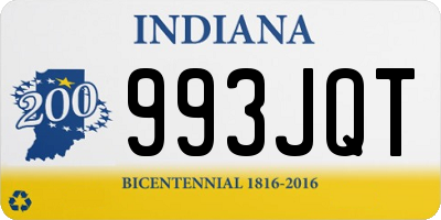 IN license plate 993JQT