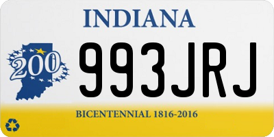 IN license plate 993JRJ