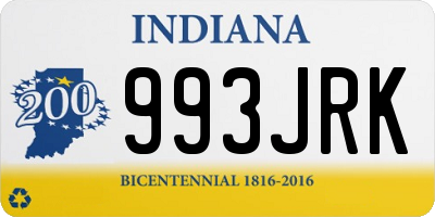 IN license plate 993JRK