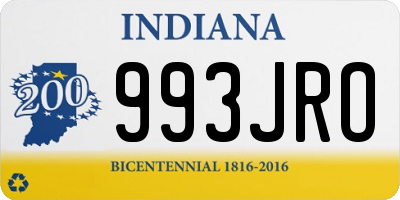 IN license plate 993JRO