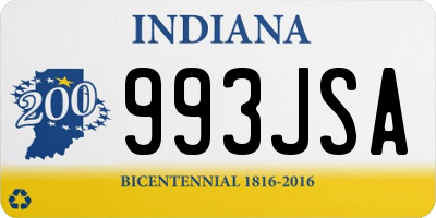 IN license plate 993JSA