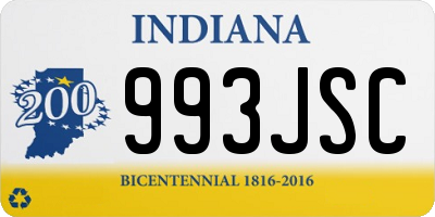 IN license plate 993JSC