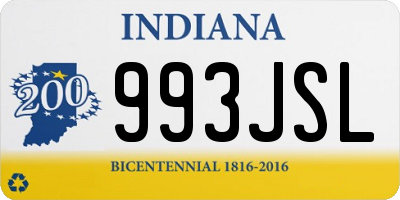 IN license plate 993JSL