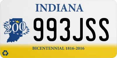 IN license plate 993JSS