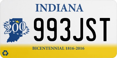 IN license plate 993JST